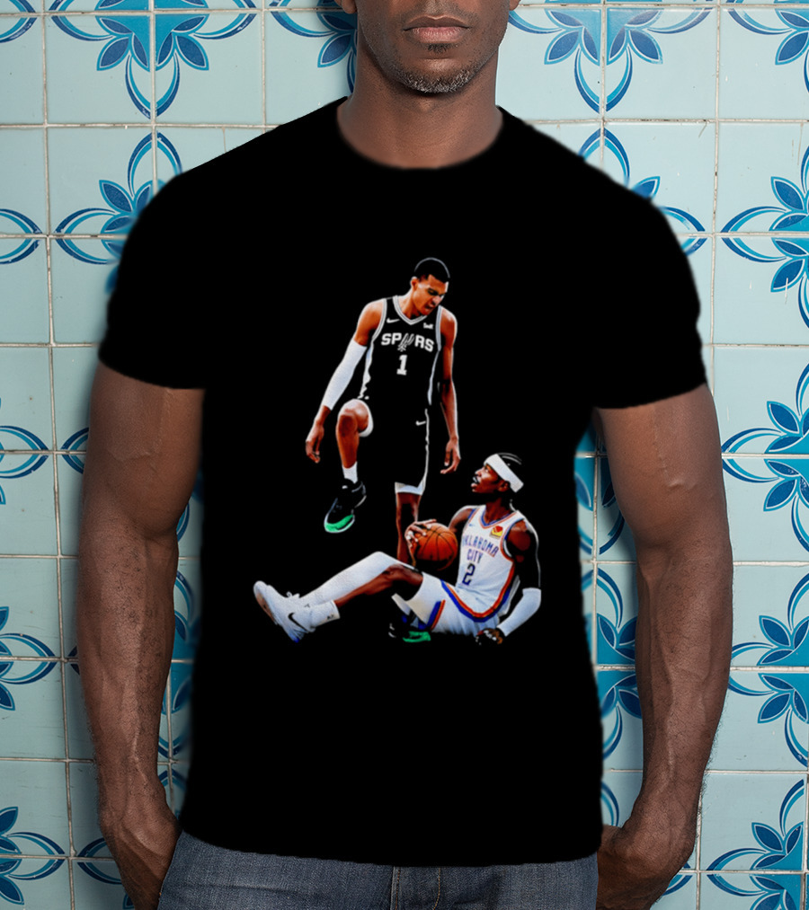 Victor Wembanyama Spurs Number 1 Vs Oklahoma City Number 2 Basketball Matchup T-Shirt