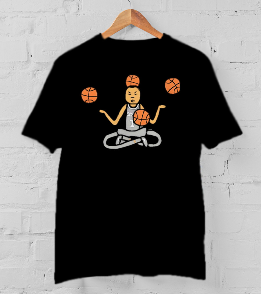 Wembanyama Meditation San Antonio Spurs Basketball Meme T-Shirt