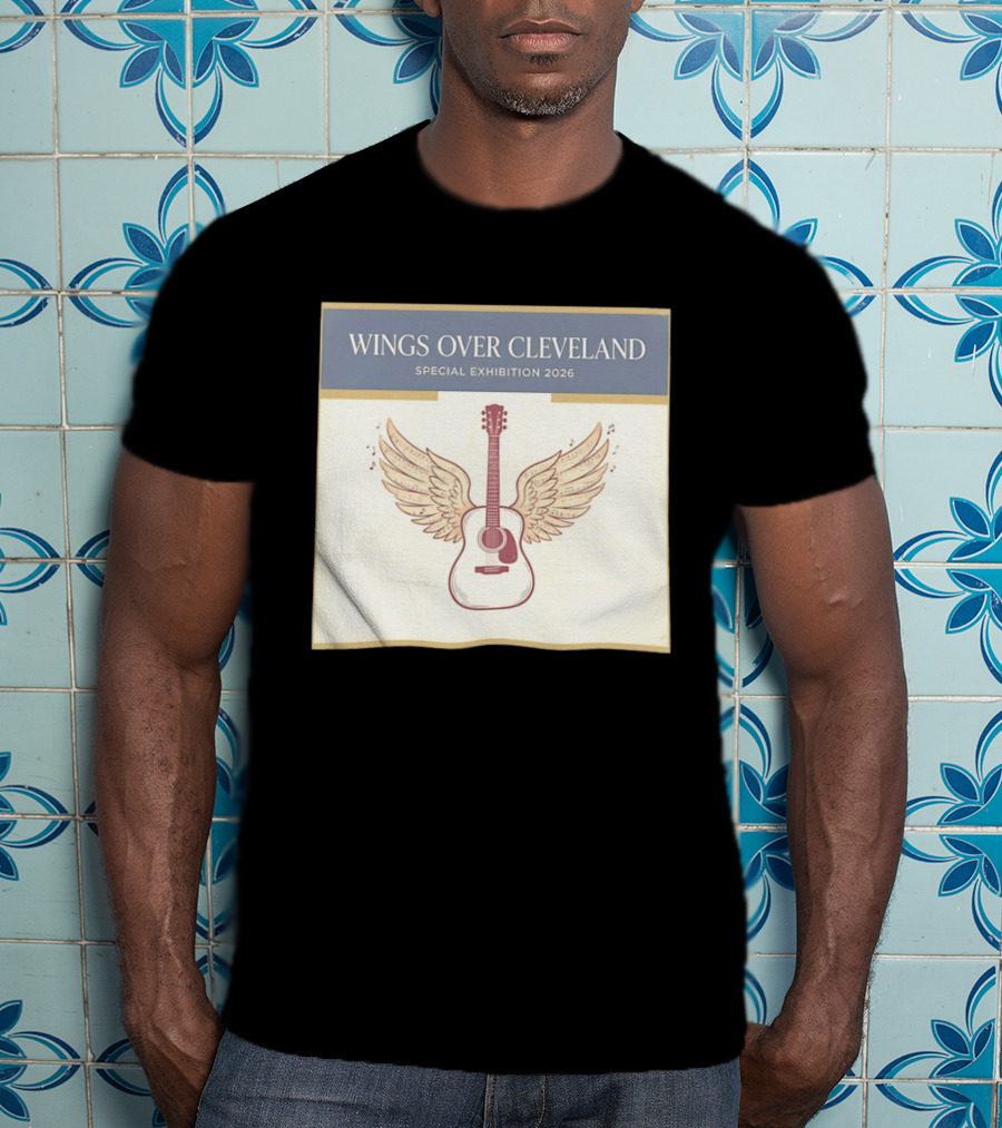 Wings Over Cleveland Special Exhibition 2026 Guitar With Wings And Music Notes T-Shirt