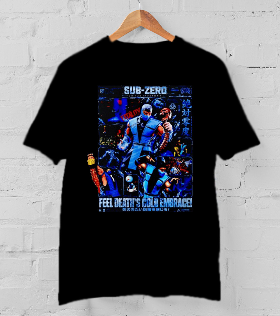 SUB ZERO Fatality Feel Death's Cold Embrace Mortal Kombat T-Shirt