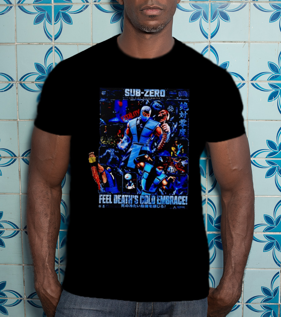 SUB ZERO Fatality Feel Death's Cold Embrace Mortal Kombat T-Shirt
