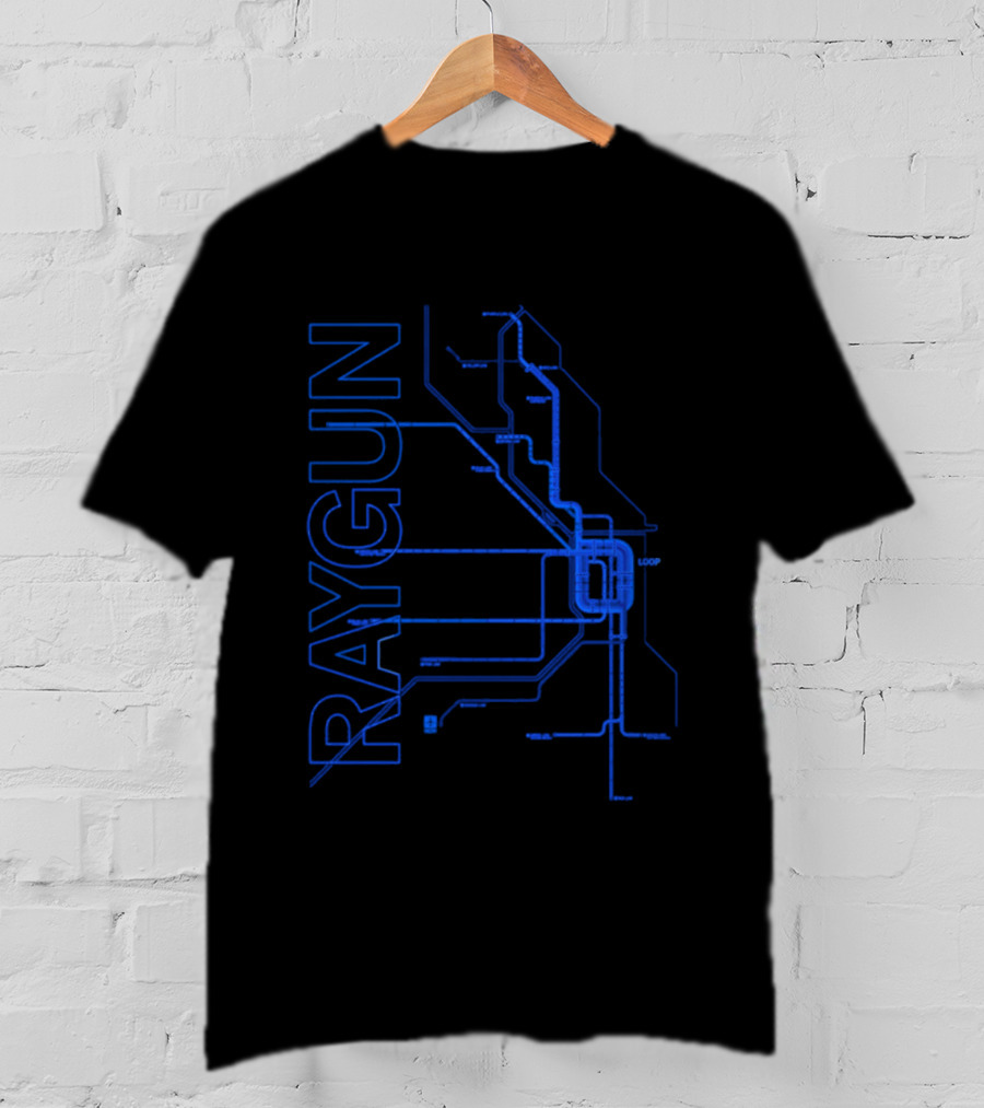 RAYGUN Chicago L Train Map T-Shirt