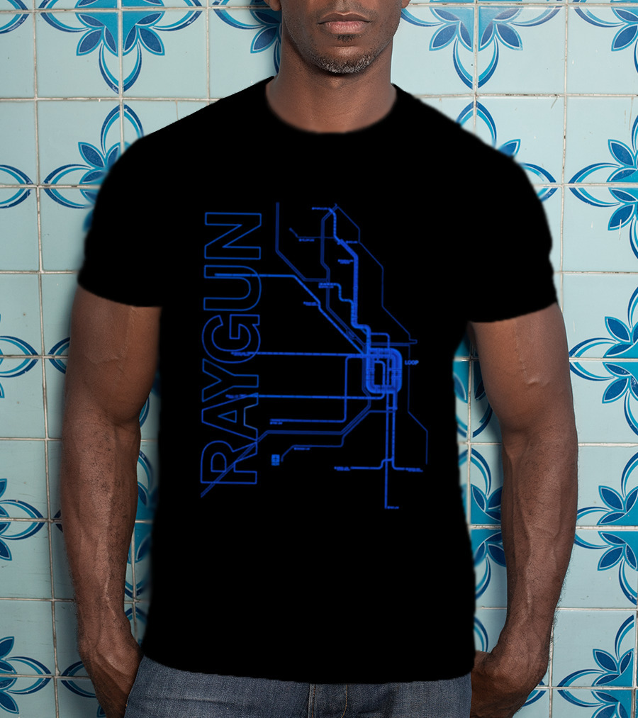 RAYGUN Chicago L Train Map T-Shirt