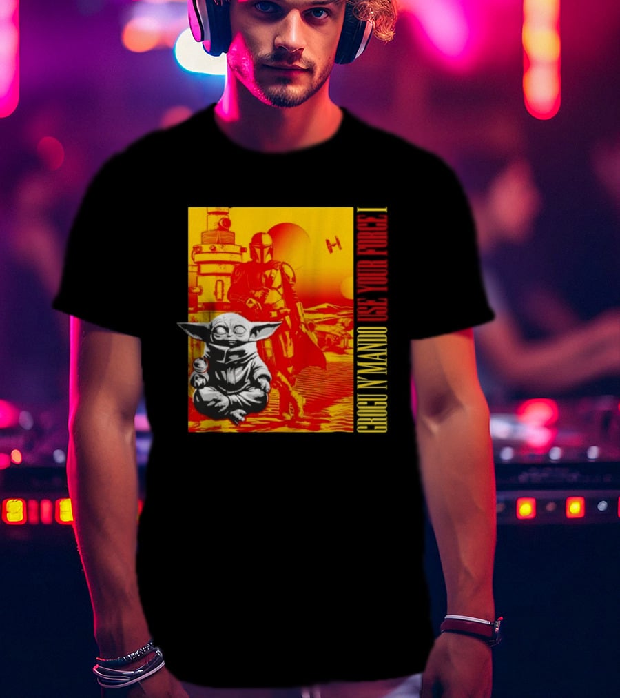 Grogu N' Mando Use Your Force I Star Wars Adventure T-Shirt