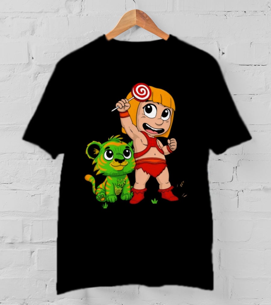 He Man And Battle Cat Masters Of Kindergarten Lollipop Adventure T-Shirt