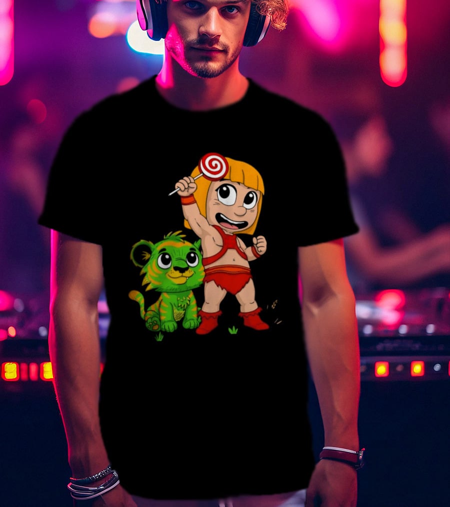 He Man And Battle Cat Masters Of Kindergarten Lollipop Adventure T-Shirt