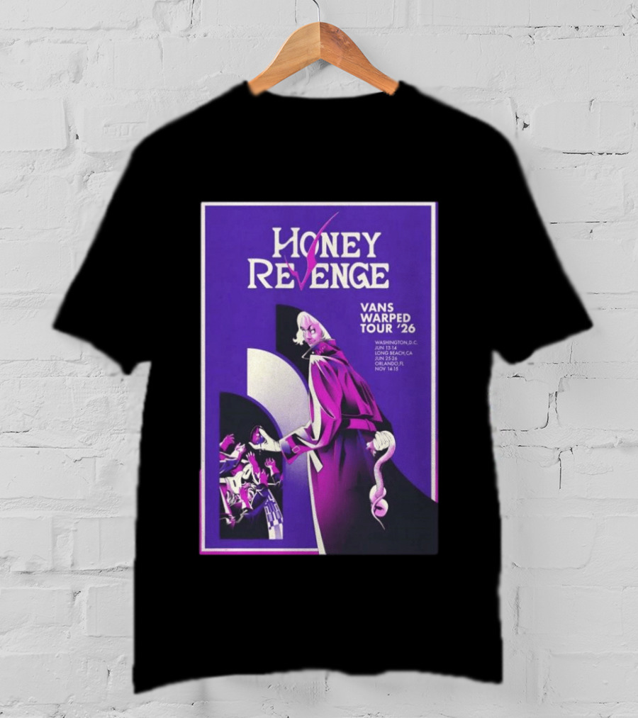 Honey Revenge Vans Warped Tour 26 Washington Long Beach Orlando Ann Arbor T-Shirt