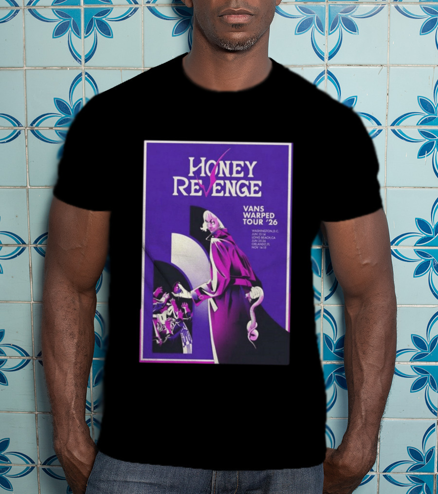Honey Revenge Vans Warped Tour 26 Washington Long Beach Orlando Ann Arbor T-Shirt