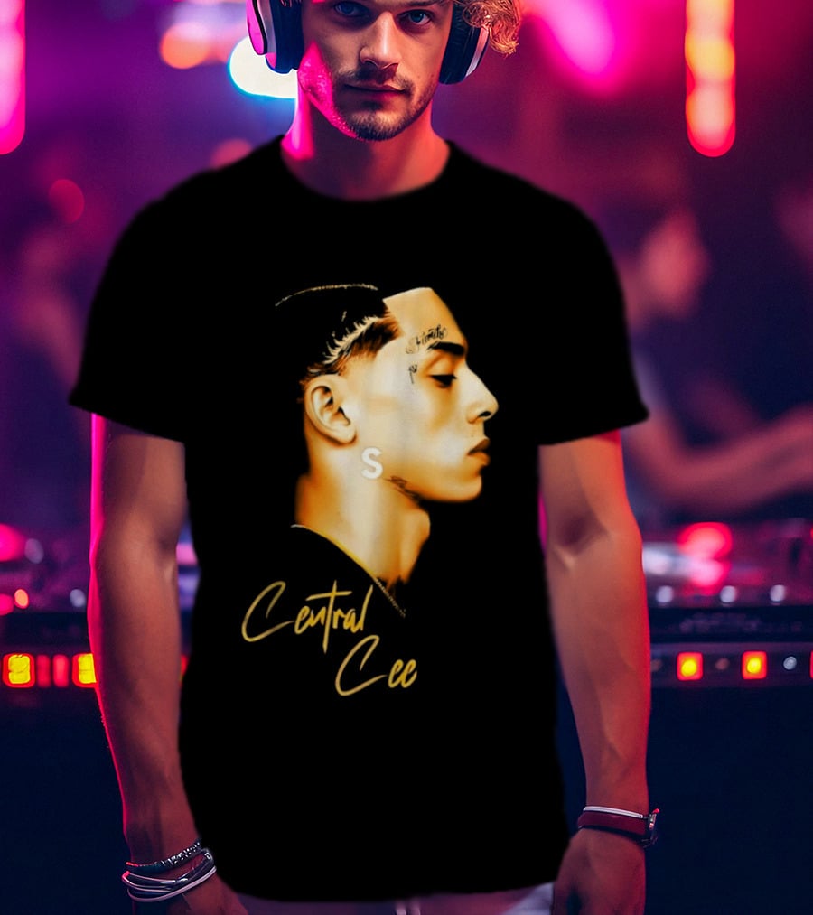 Central Cee Star UK Portrait Profile T-Shirt