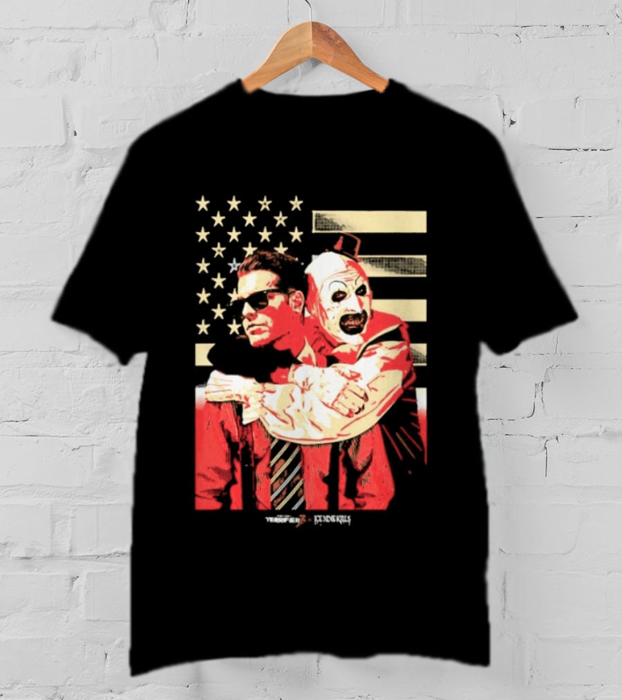 Ice Nine Kills Spencer Clown American Flag Horror Aesthetic T-Shirt