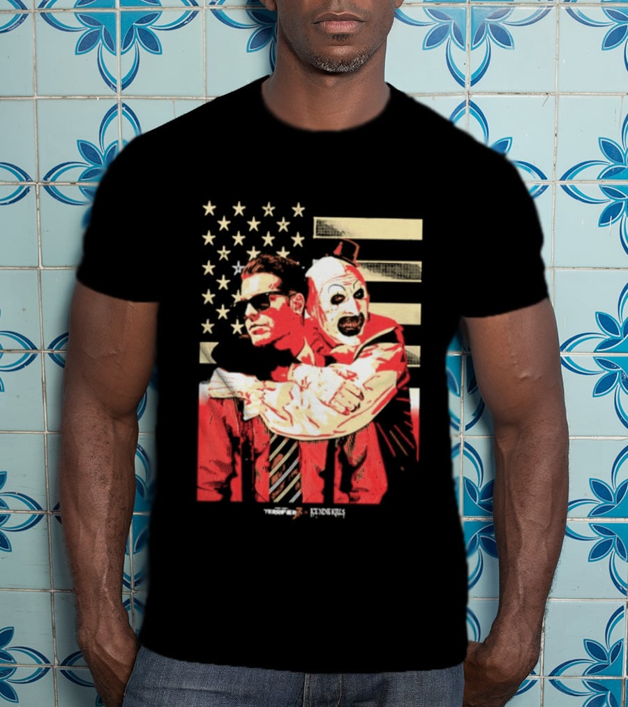 Ice Nine Kills Spencer Clown American Flag Horror Aesthetic T-Shirt