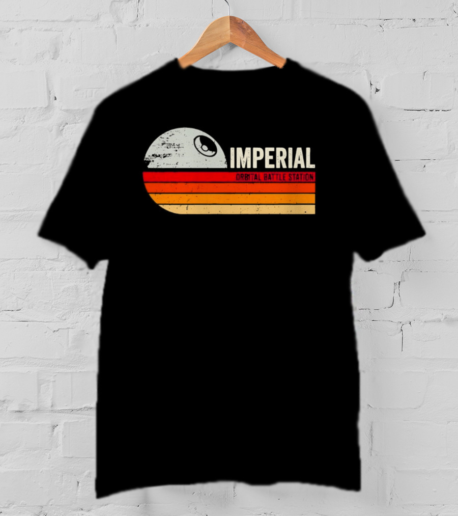 Star Wars Imperial Orbital Battle Station Death Star Sunset T-Shirt