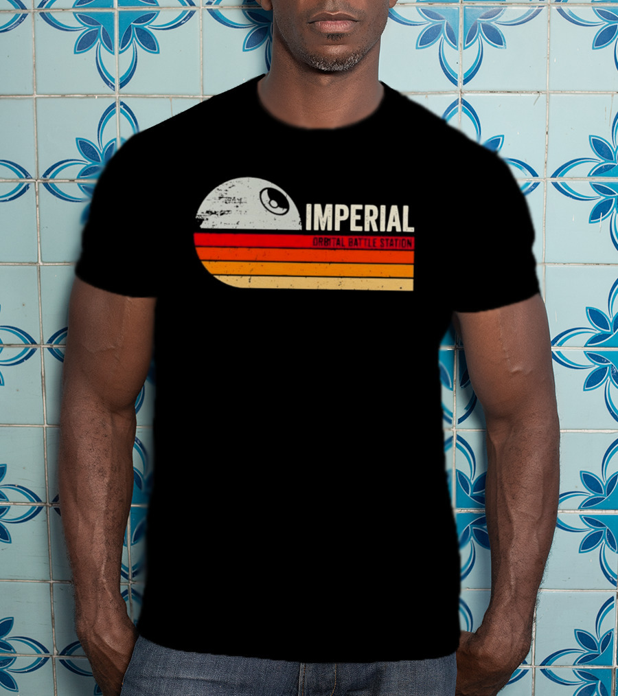 Star Wars Imperial Orbital Battle Station Death Star Sunset T-Shirt