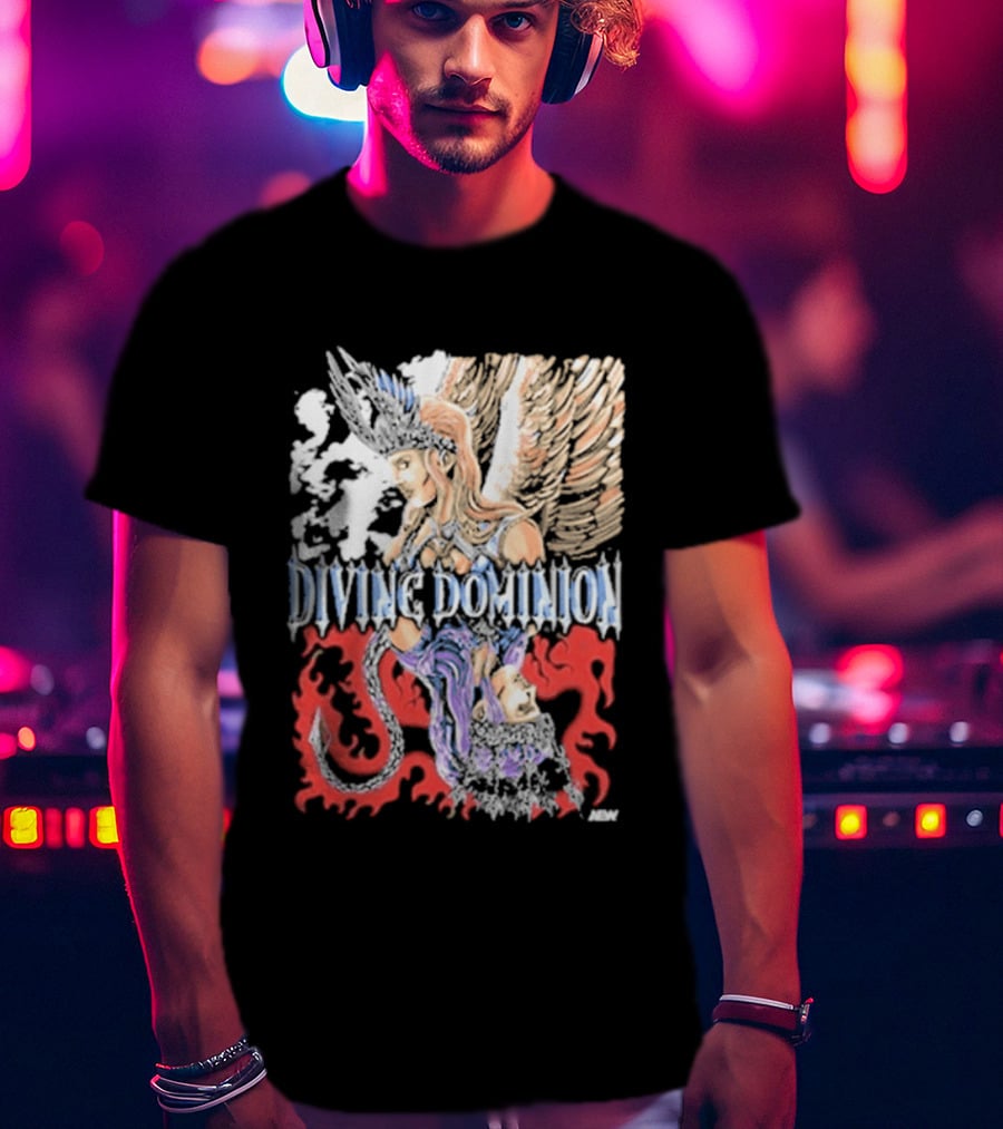 Divine Dominion Angel And Dragon Clash Heaven And Hell T-Shirt