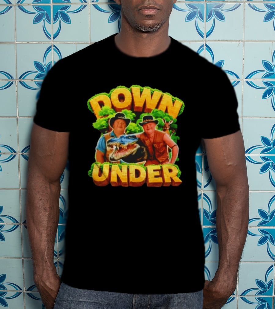 Down Under Crocodile Hunter Adventure With Outback Characters T-Shirt