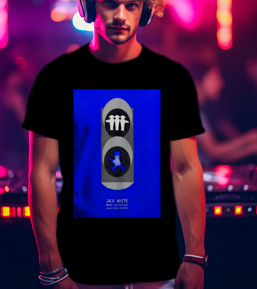 Jack White Berlin Columbiahalle June 4 2026 Ampelmann Traffic Light Icon Concert 8PM T-Shirt