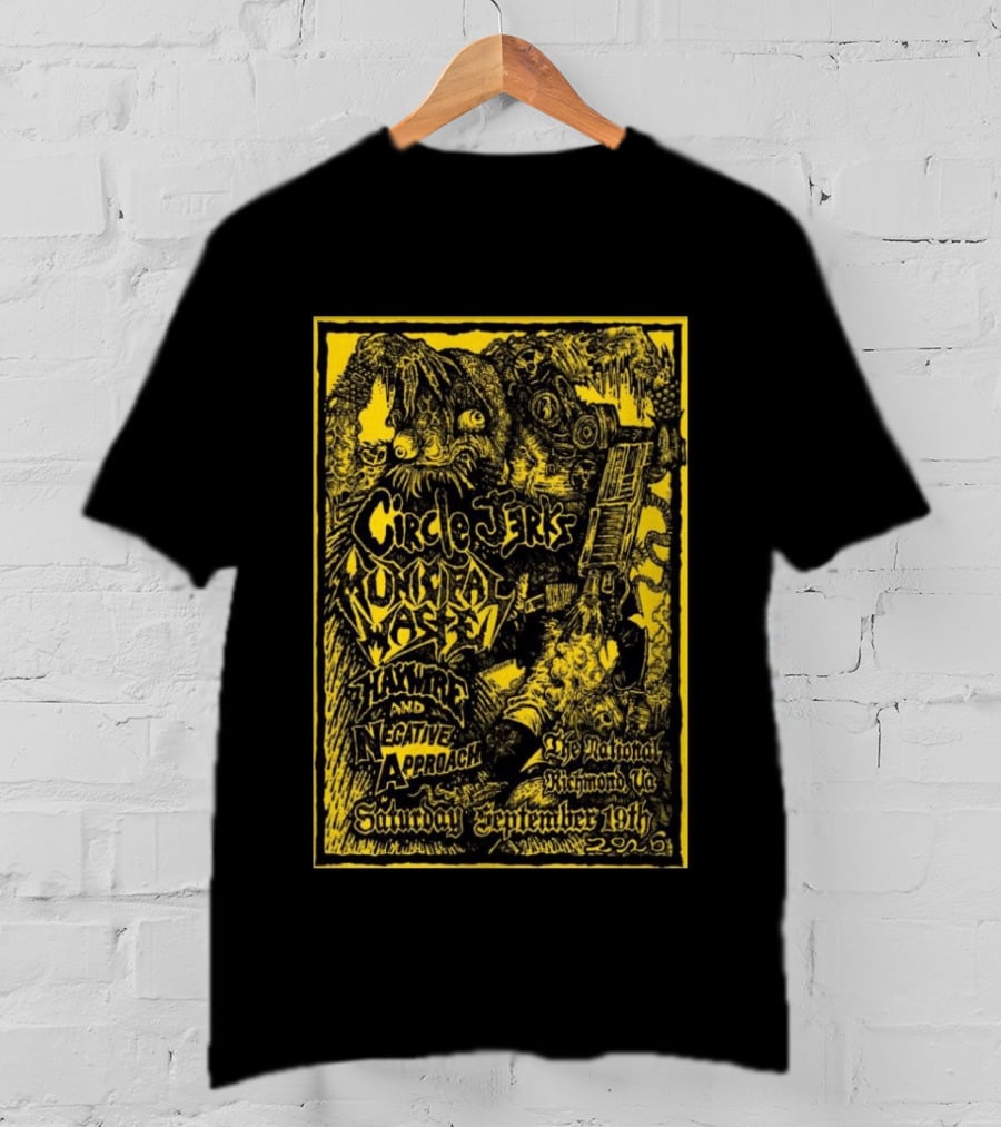 Circle Jerks Municipal Waste Hawkwind Negative Approach The National Richmond Va Saturday September 19th 2026 T-Shirt