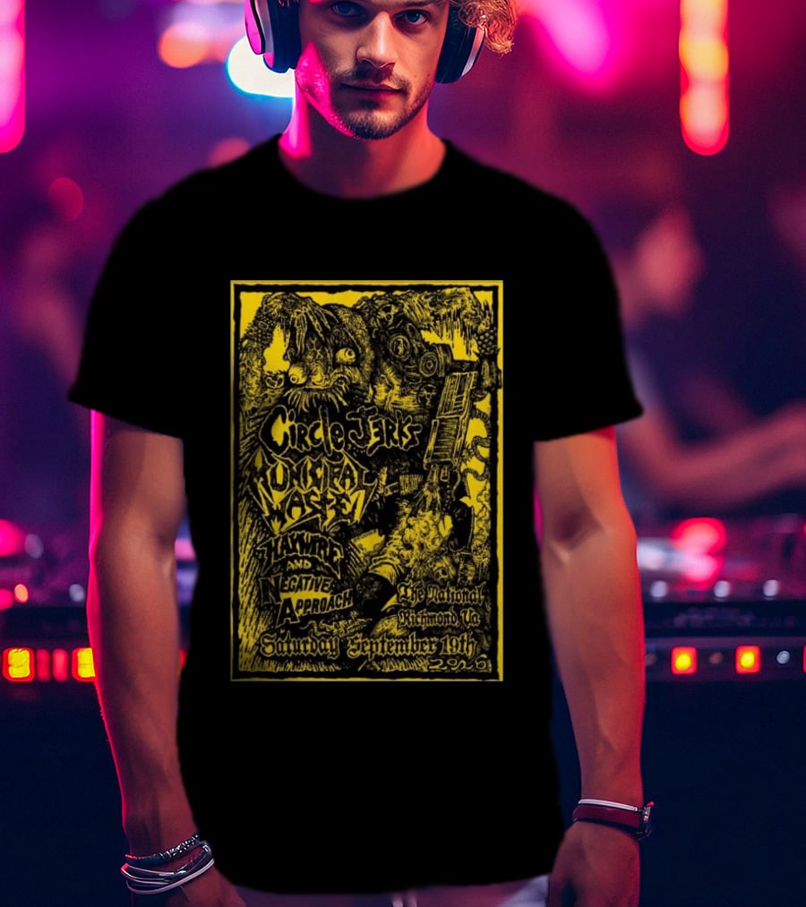 Circle Jerks Municipal Waste Hawkwind Negative Approach The National Richmond Va Saturday September 19th 2026 T-Shirt