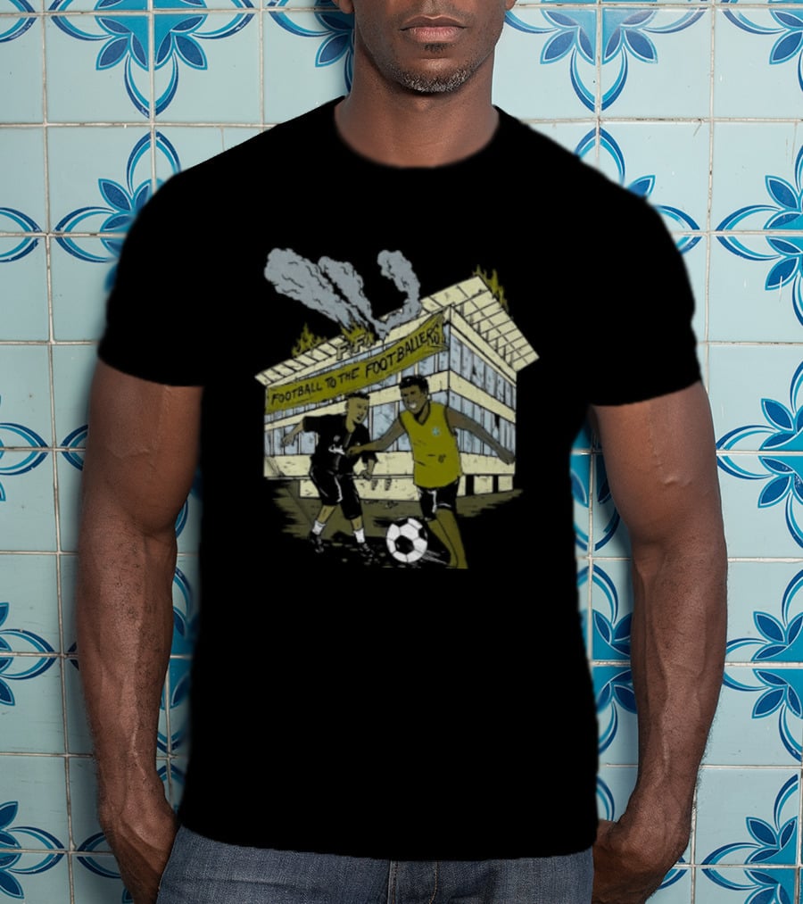 Football To The Footballers Players Soccer Stadium Scene T-Shirt