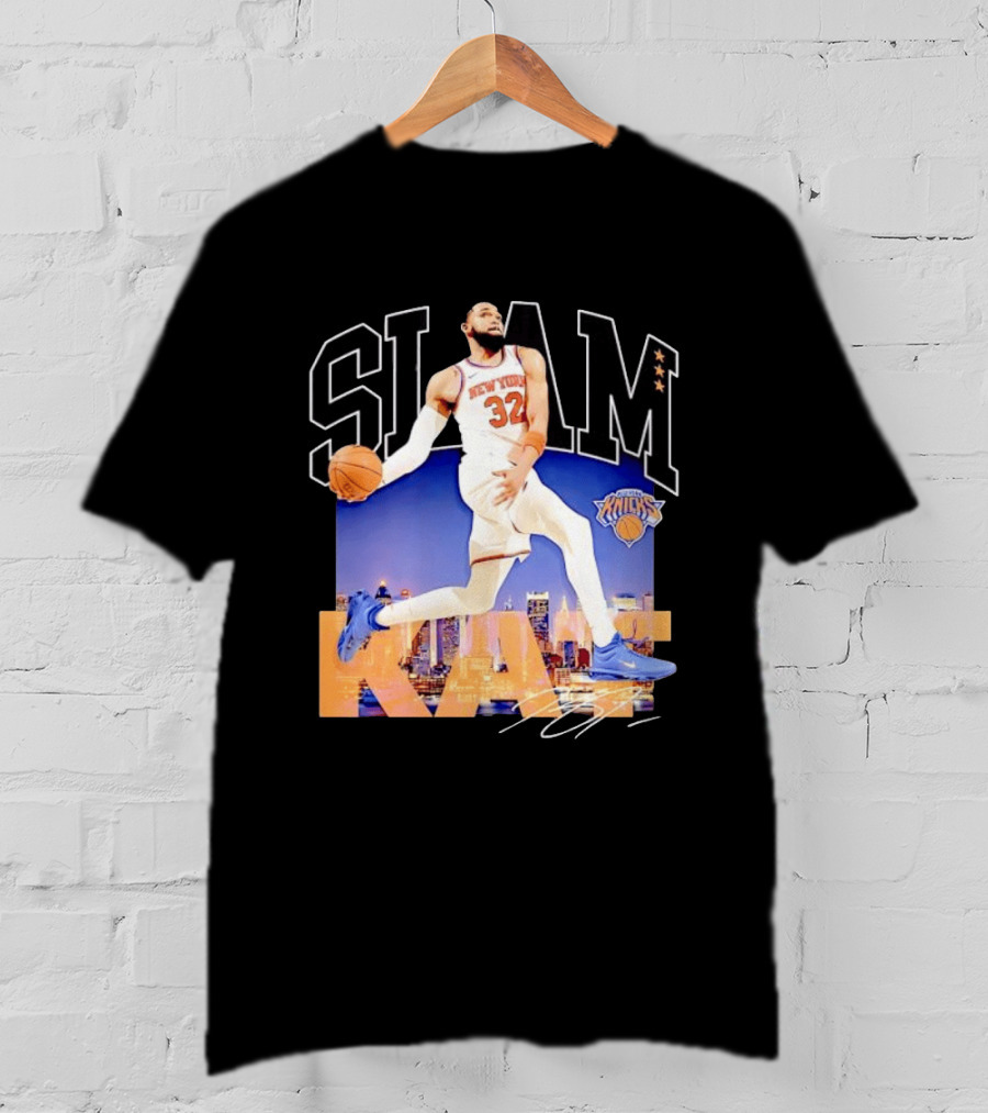 Karl Anthony Towns New York Knicks Slam Kat NBA Basketball 32 Jersey T-Shirt