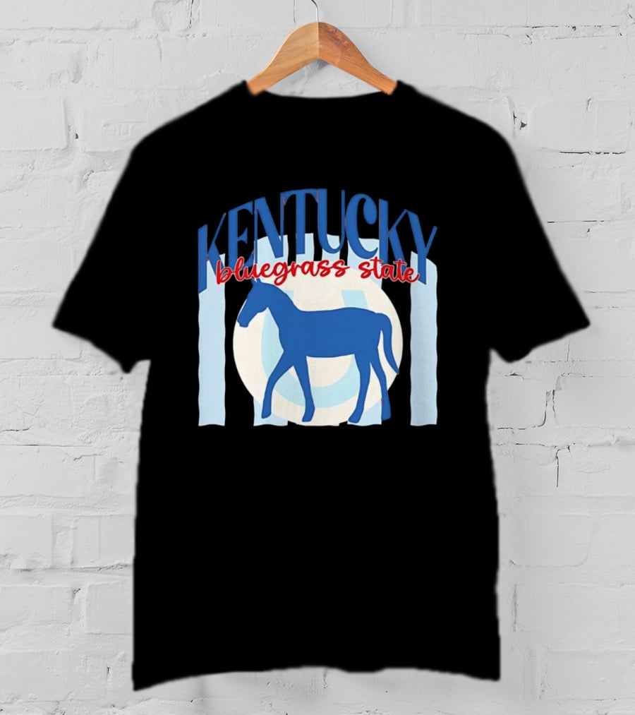Kentucky Bluegrass State Horse Horseshoe T-Shirt