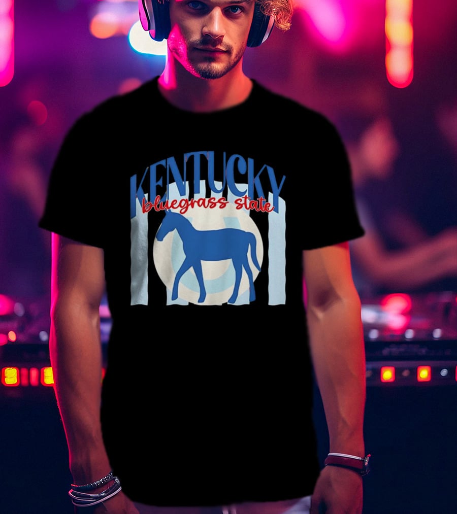 Kentucky Bluegrass State Horse Horseshoe T-Shirt