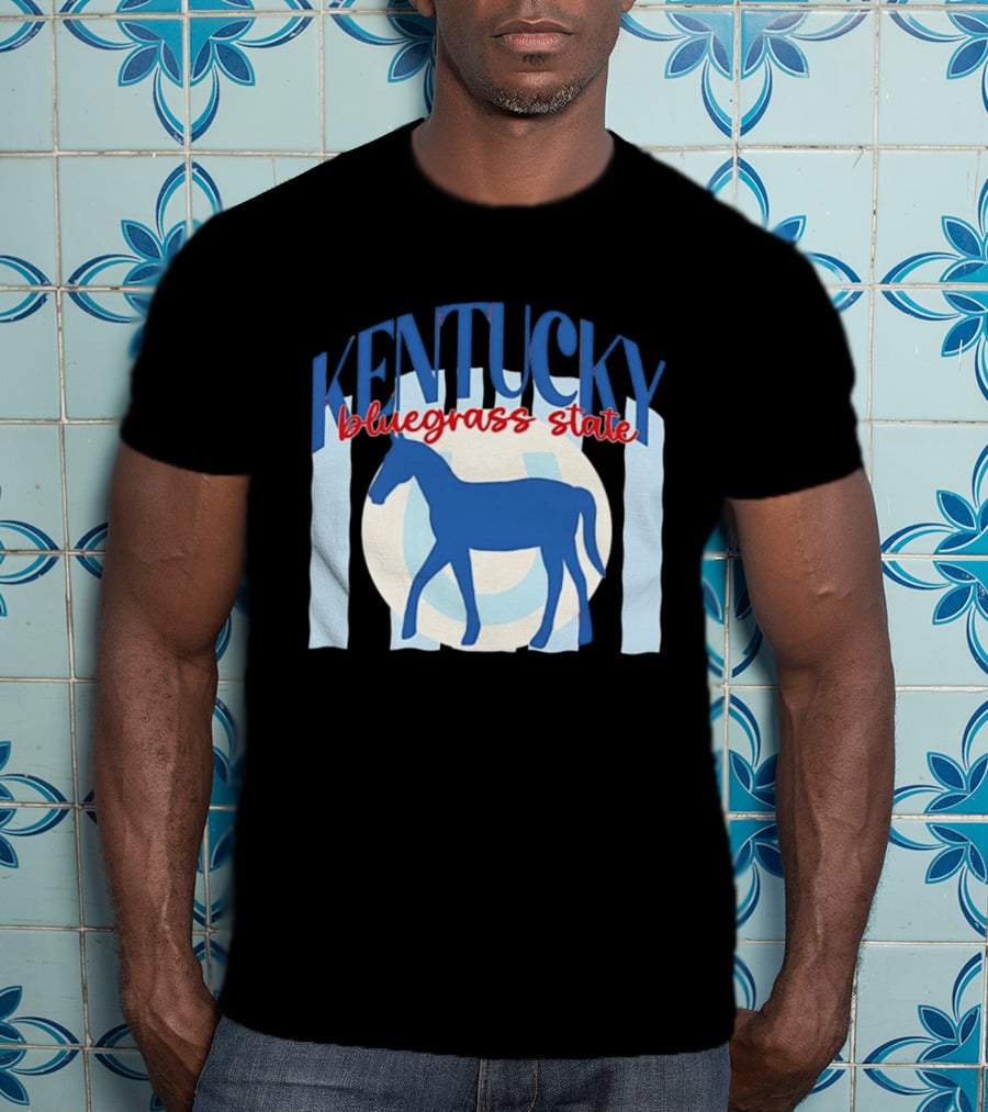 Kentucky Bluegrass State Horse Horseshoe T-Shirt