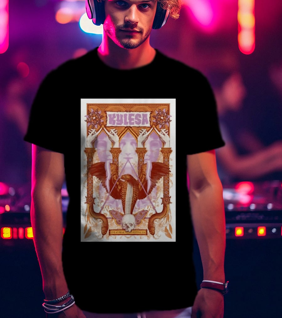 Kylesa Live At Freak Valley Festival 2026 Ornate Serpent Winged Skull Occult T-Shirt