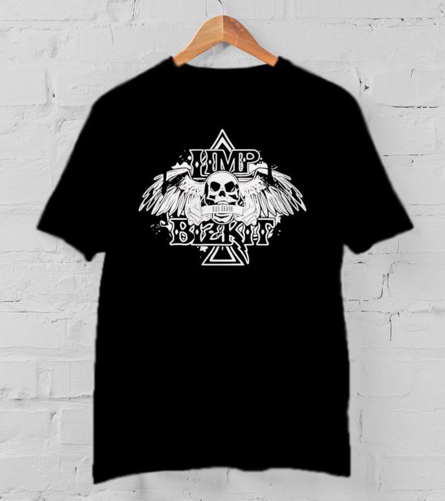 Limp Bizkit Skull Wings Band Music T-Shirt