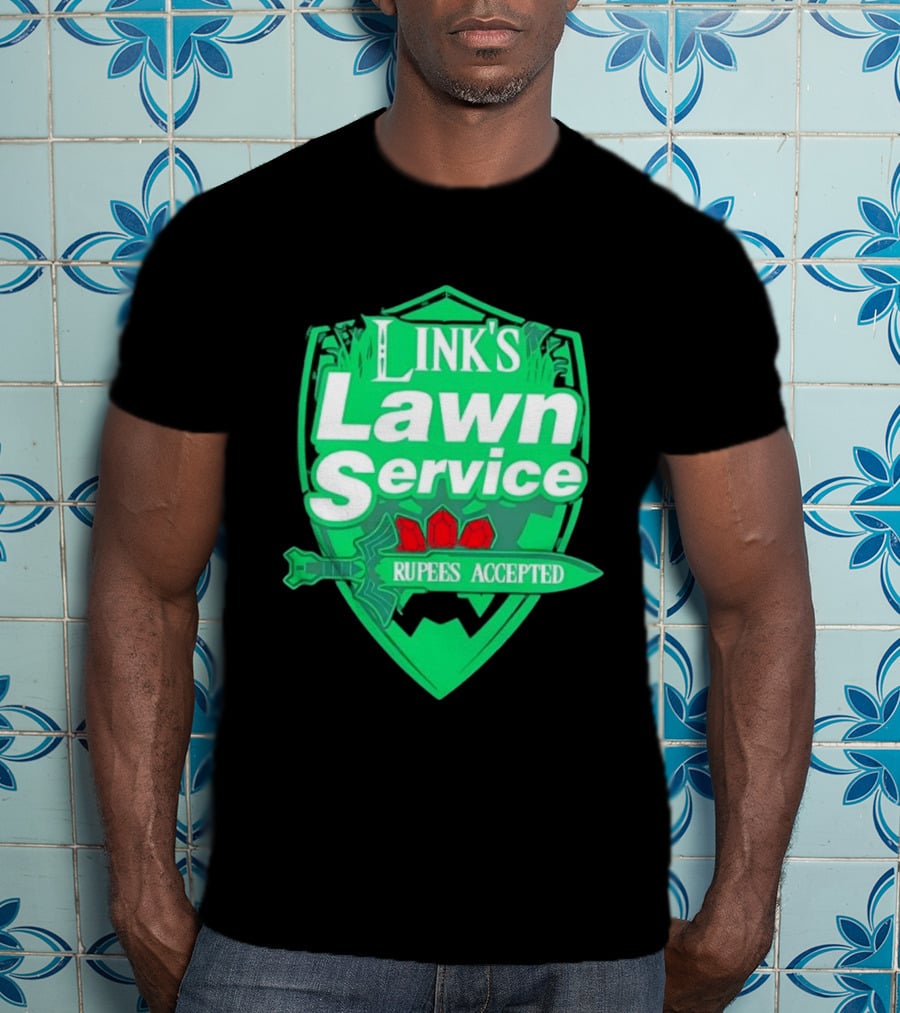 Link's Lawn Service Rupees Accepted The Legend Of Zelda Master Sword T-Shirt