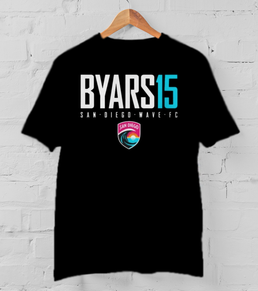 Byars 15 San Diego Wave FC National Women's Soccer League T-Shirt