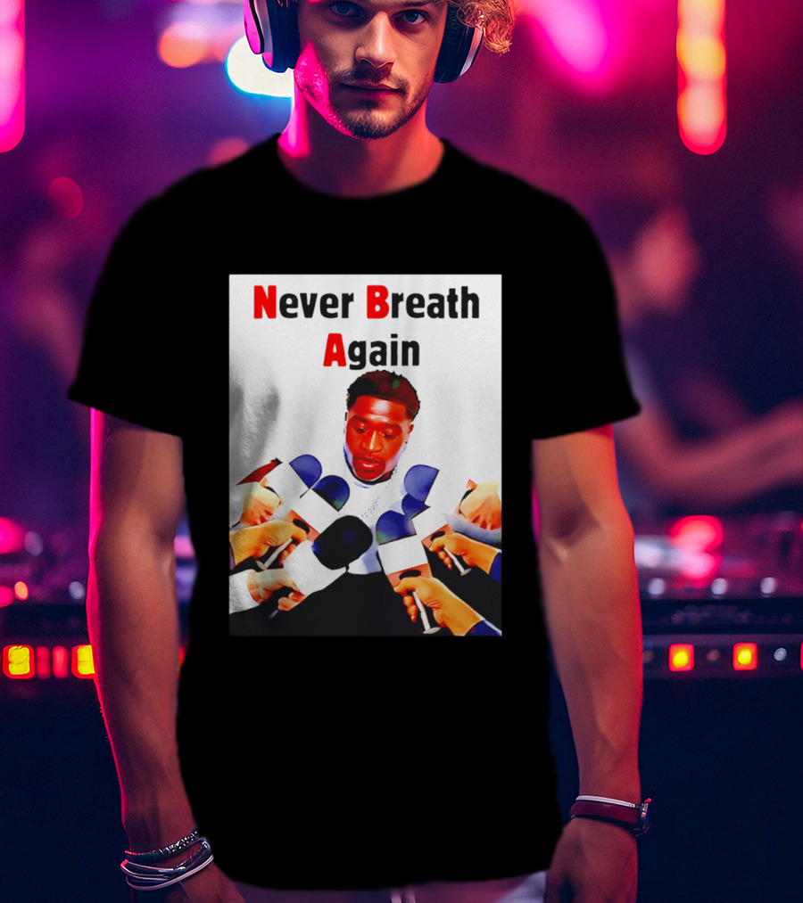 Never Breath Again George Floyd Microphones Press T-Shirt