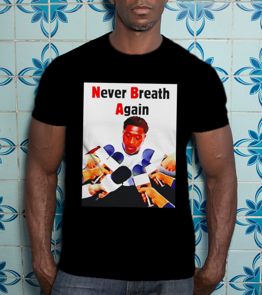 Never Breath Again George Floyd Microphones Press T-Shirt