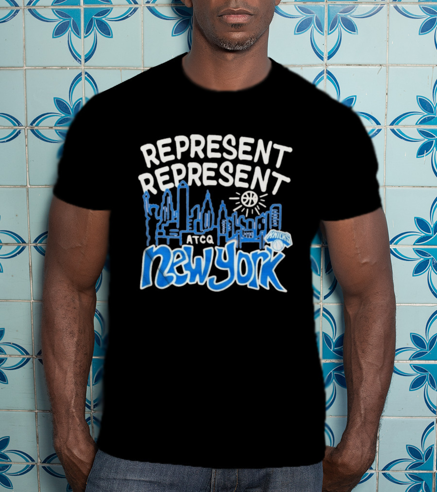 Represent Represent New York Knicks ATCQ NBA Basketball T-Shirt