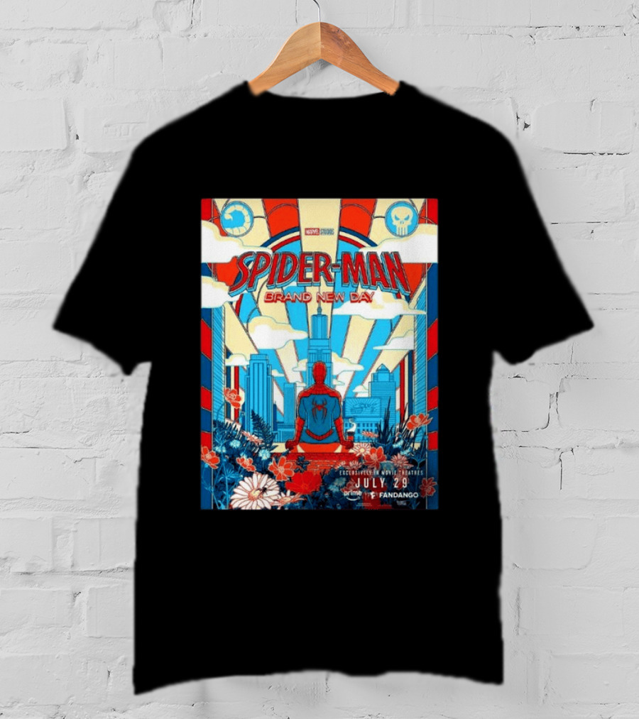 Spider Man Brand New Day Exclusive Movie Theaters July 29 Prime Fandango T-Shirt