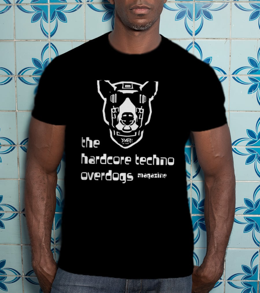 The Hardcore Techno Robot Dog Overdogs Magazine T-Shirt
