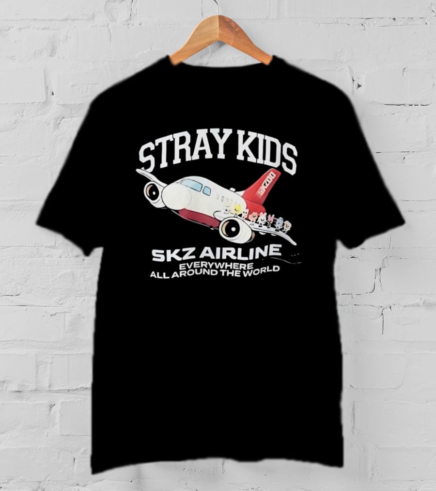 Stray Kids SKZ Airline Everywhere All Around The World T-Shirt