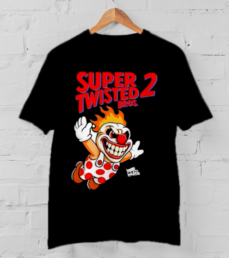 Super Twisted 2 Bros Sweet Tooth Twisted Metal Video Game Mashup T-Shirt