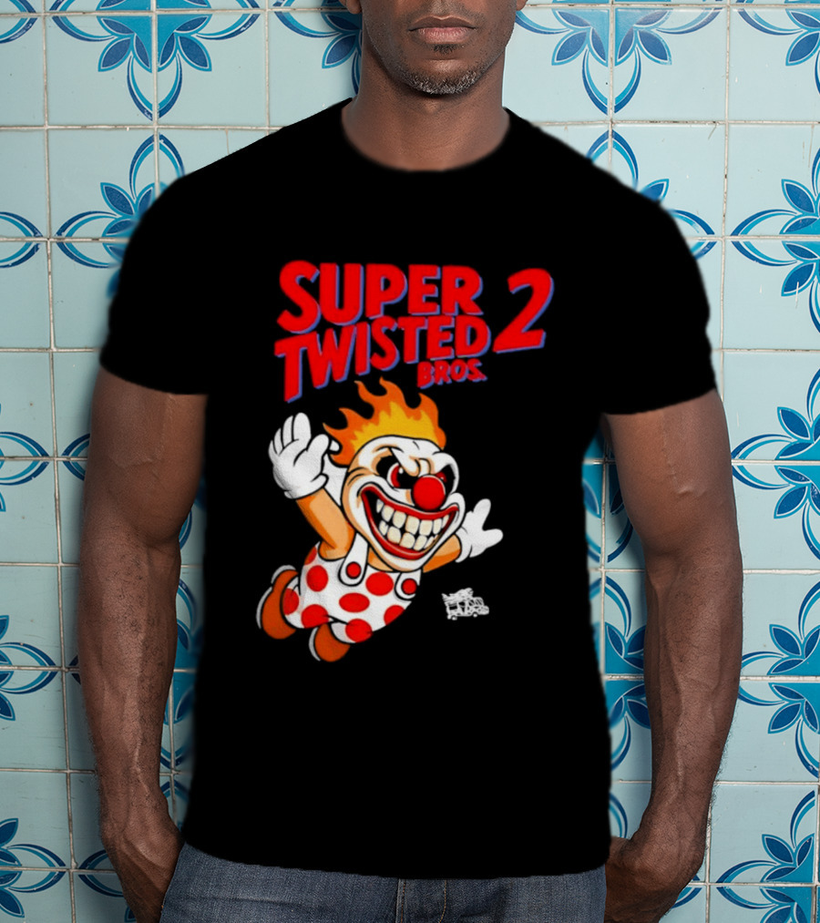 Super Twisted 2 Bros Sweet Tooth Twisted Metal Video Game Mashup T-Shirt