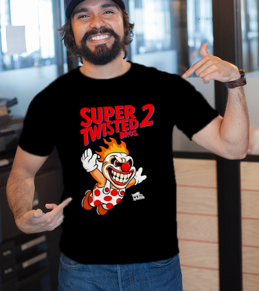 Super Twisted 2 Bros Sweet Tooth Twisted Metal Video Game Mashup T-Shirt