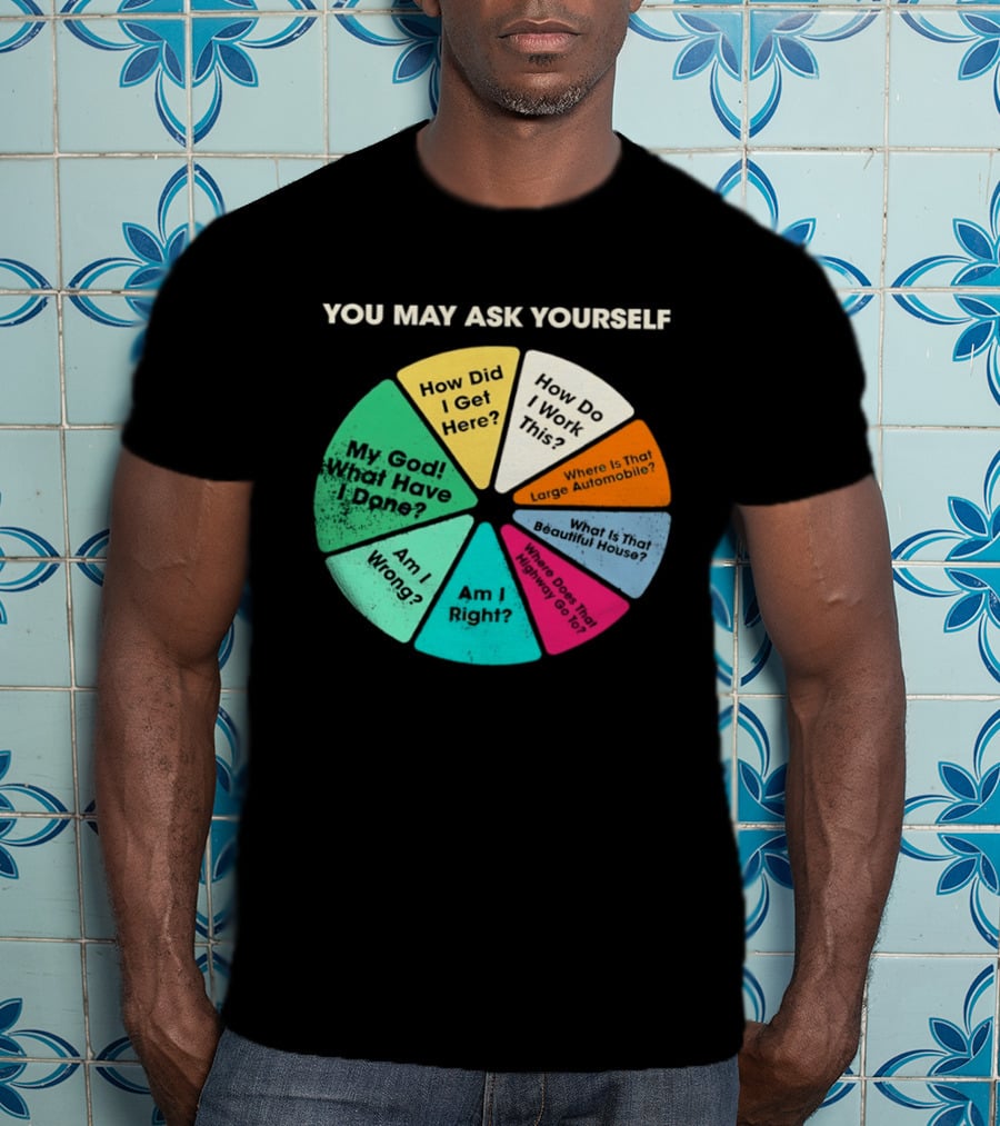 Talking Heads Pie Chart Lyrics You May Ask Yourself Once In A Lifetime T-Shirt