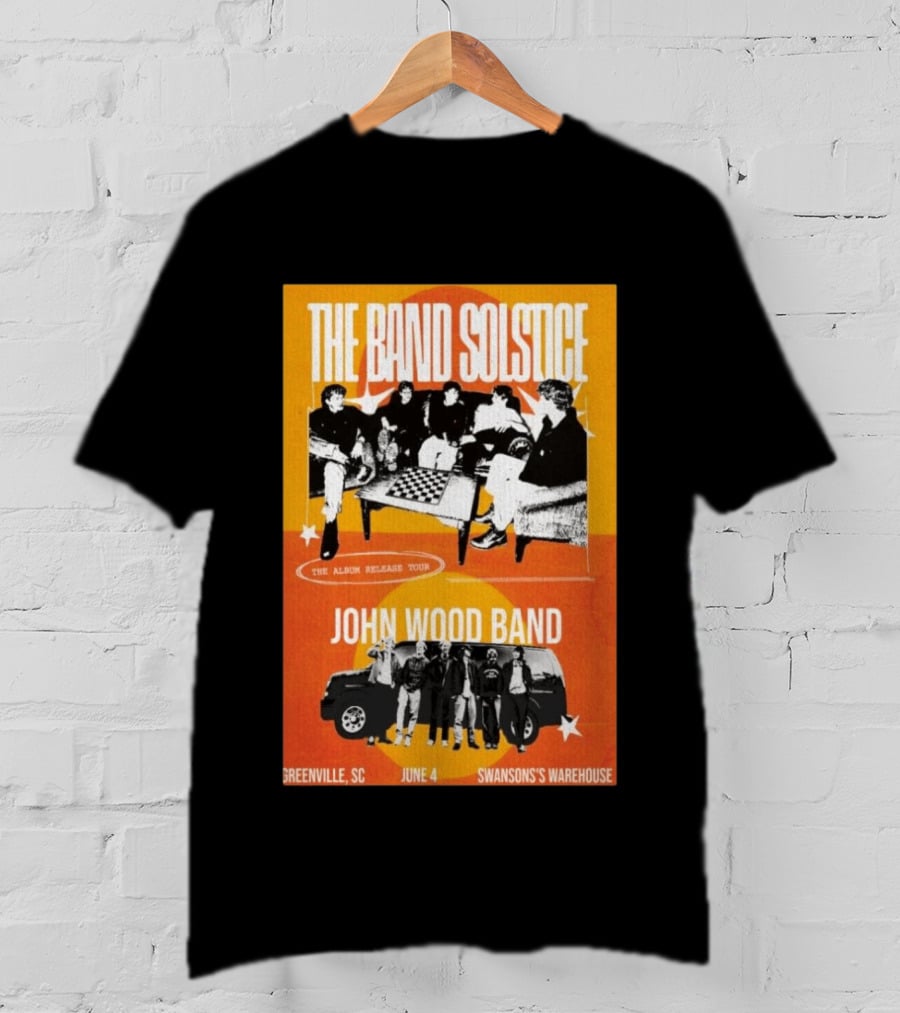 The Band Solstice Album Release Tour June 4 Greenville SC Swanson's Warehouse John Wood Band T-Shirt