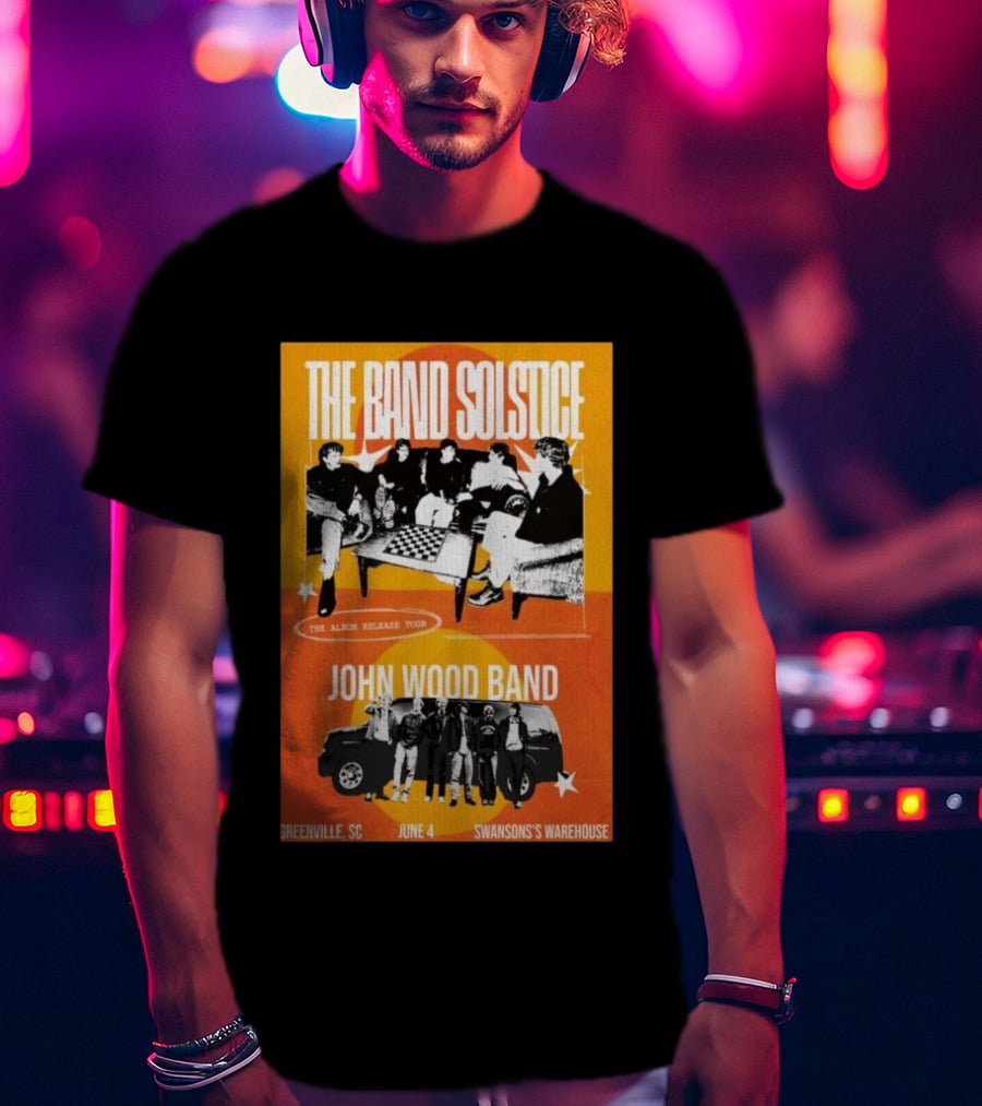 The Band Solstice Album Release Tour June 4 Greenville SC Swanson's Warehouse John Wood Band T-Shirt