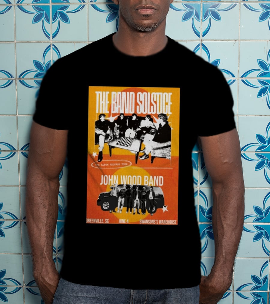The Band Solstice Album Release Tour June 4 Greenville SC Swanson's Warehouse John Wood Band T-Shirt