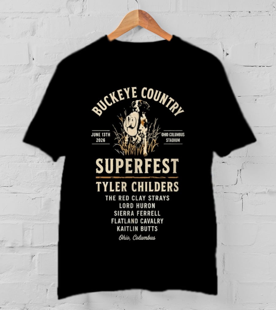 Buckeye Country Superfest 2026 Tyler Childers Live Columbus Ohio Stadium T-Shirt