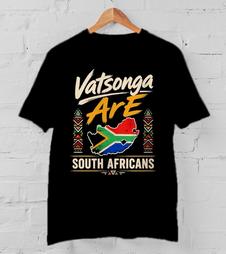 Vatsonga Are Proud South Africans Flag Map T-Shirt