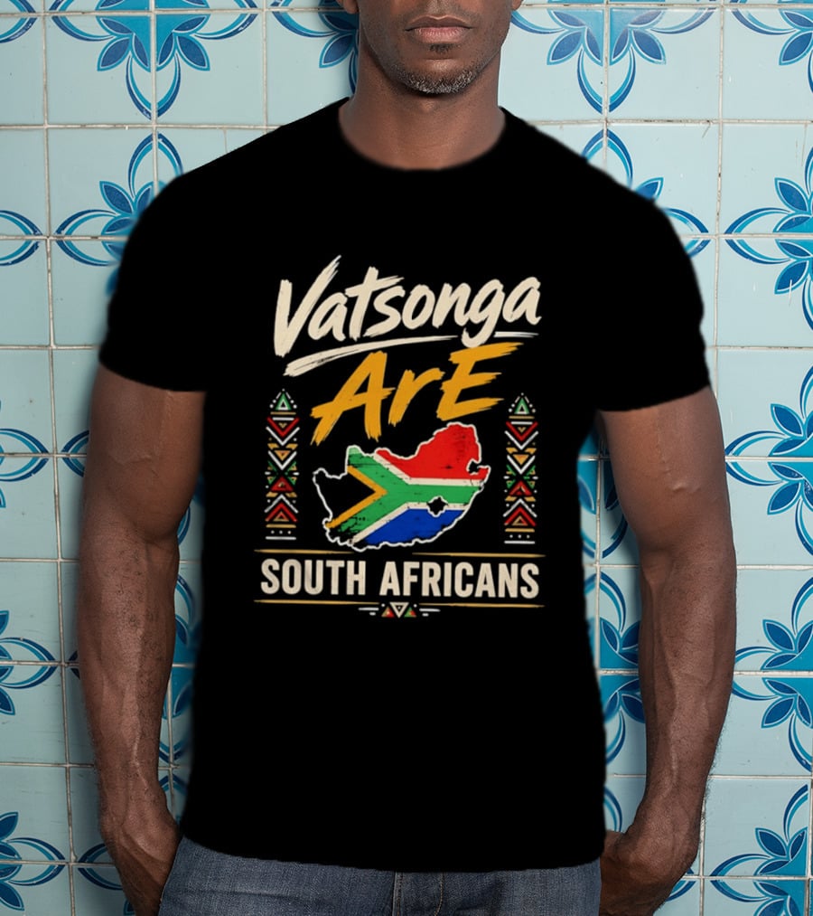 Vatsonga Are Proud South Africans Flag Map T-Shirt