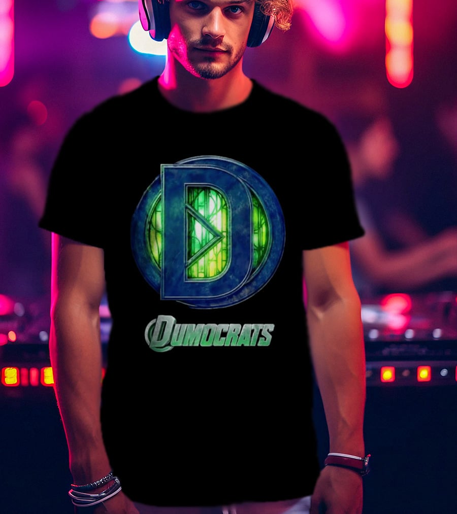 Dumocrats Political D Symbol Green Glass T-Shirt