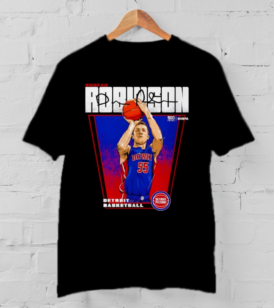 Duncan Robinson Detroit Pistons Basketball NBA Number 55 T-Shirt