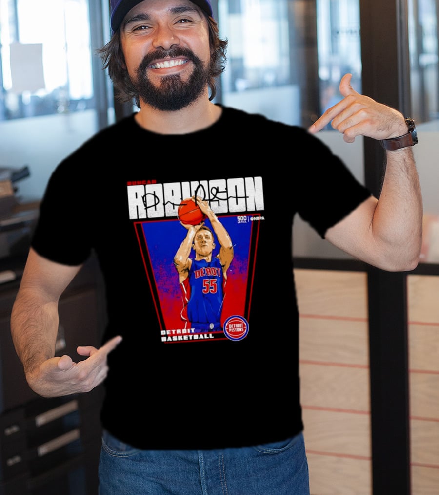 Duncan Robinson Detroit Pistons Basketball NBA Number 55 T-Shirt